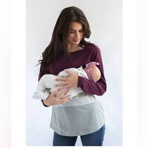 Nursing Queen long sleeve cotton nursing top